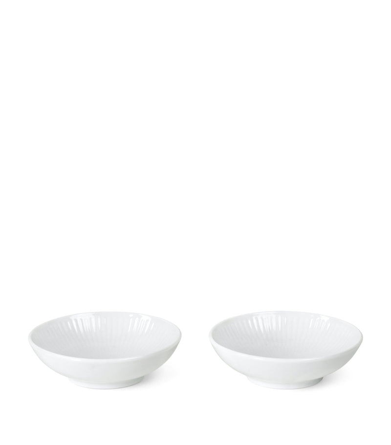 Royal Copenhagen white fluted porcelain bowls 9cm, imported from the UK