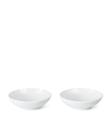 Harrods Royal Copenhagen Set of 2 Fluted Porcelain Bowls (9cm)- Buy online at McGrocer