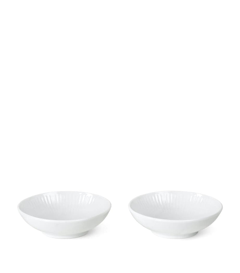 Royal Copenhagen white fluted porcelain bowls 9cm, imported from the UK