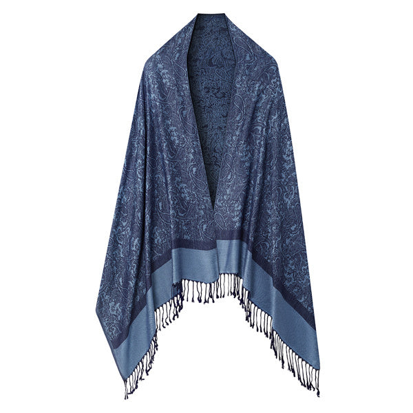 Livingandhome jacquard faux cashmere shawl 180cm (British brand)