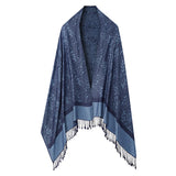 Livingandhome jacquard faux cashmere shawl 180cm (British brand)