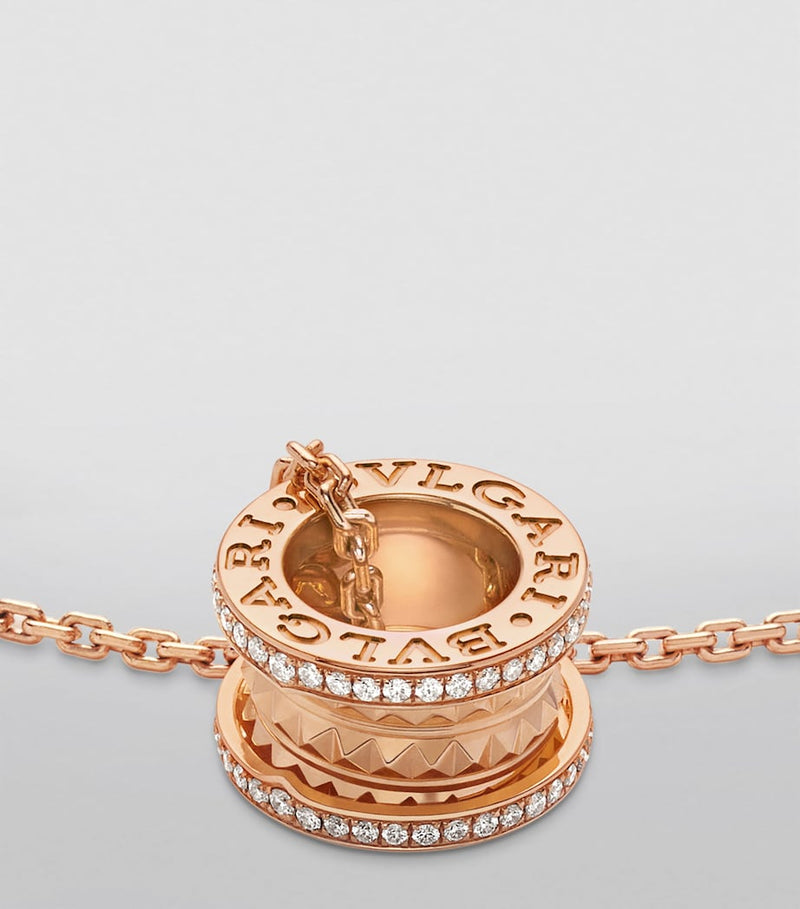 Bvlgari B.zero1 Rock pendant rose gold diamonds - British product