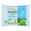 Simple Kind to Skin Water Boost Micellar Cleansing Wipes 20 (British brand)