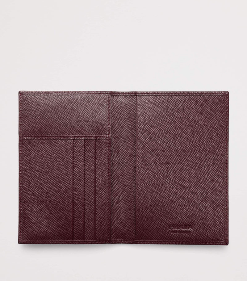 Prada Saffiano leather logo passport holder, imported from the UK