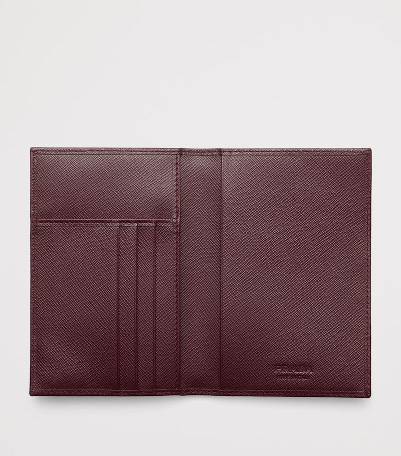 Prada Saffiano leather logo passport holder, imported from the UK