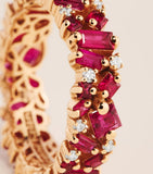 Suzanne Kalan rose gold ruby diamond eternity ring (British brand)
