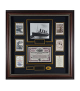 Harrods Titanic Survivor Autograph and Coal Relic Display Frame 92cm x 92cm- Buy online at McGrocer