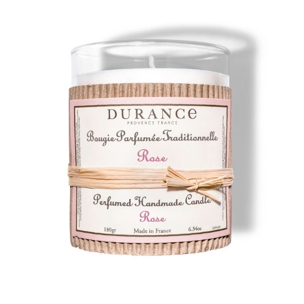 Durance Perfumed Handmade Candle Rose 180g - British product