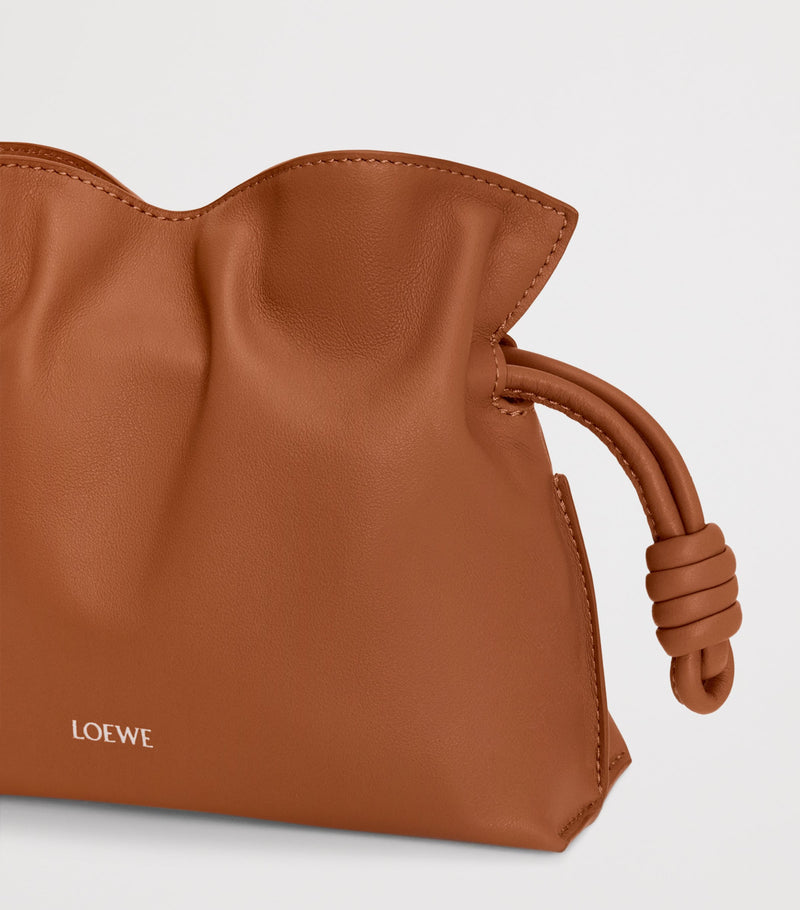 LOEWE Mini Flamenco leather clutch bag, UK version