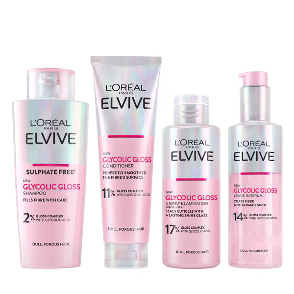 L'Oréal Paris Glycolic Glossing Bundle 200ml 150ml, UK version