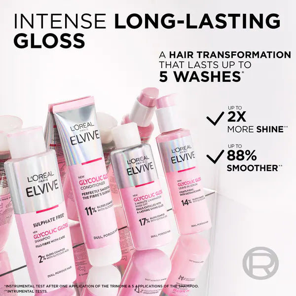 L'Oréal Paris Glycolic Glossing Bundle 200ml 150ml, UK version