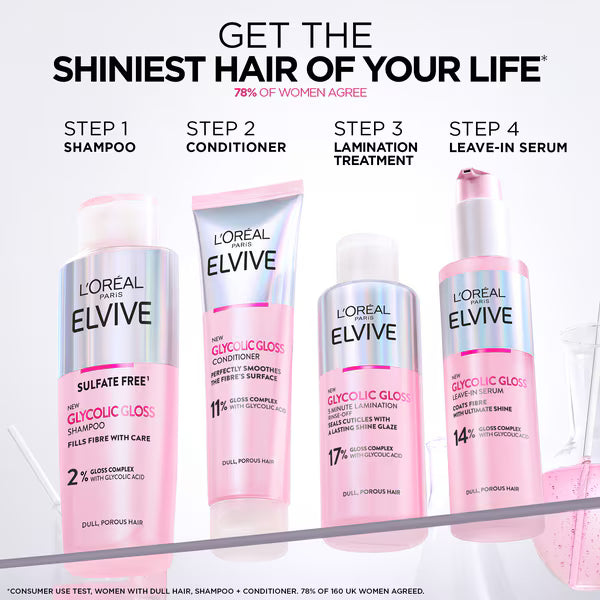 L'Oréal Paris Glycolic Glossing Bundle 200ml 150ml, UK version