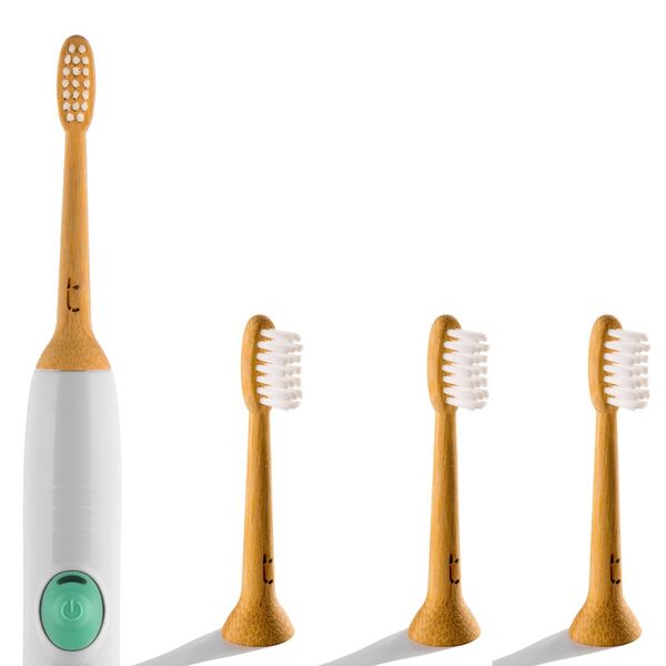 Truthbrush bamboo sonic toothbrush heads 4 pack (British brand)