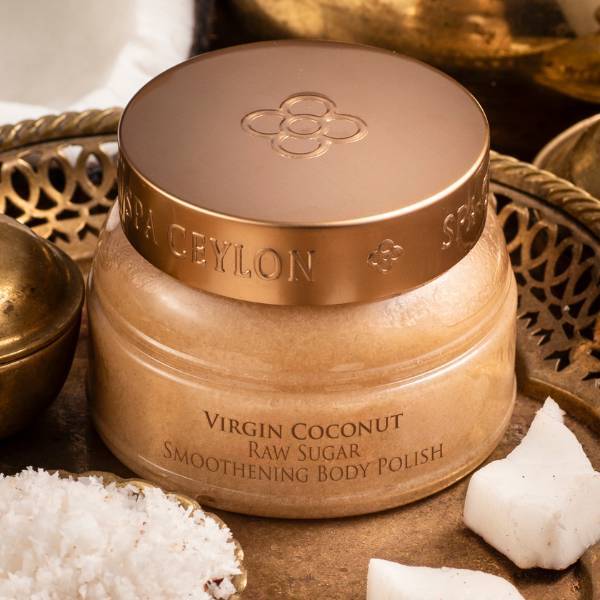 SPA CEYLON body polish Virgin Coconut Raw Sugar, UK version