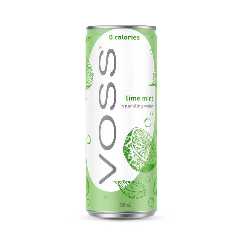 Voss Lime & Mint Sparkling Water 330ml - British product