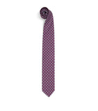 Eton silk jacquard tie with floral medallion design (British brand)