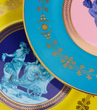 Wedgwood set of two Bacchus plates with gold detailing, 20.6cm diameter (British brand)