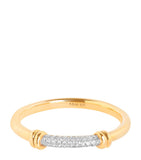 Astrid & Miyu gold-plated pavé knot ring, imported from the UK