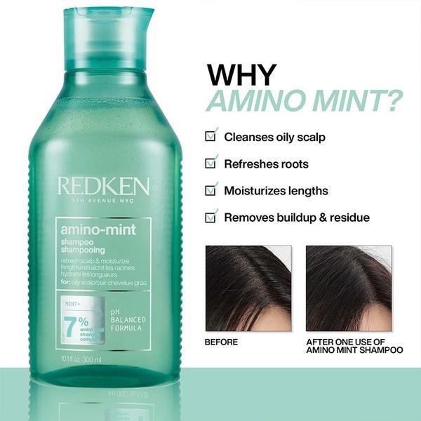 Redken Amino Mint Shampoo and Conditioner 300ml, imported from the UK