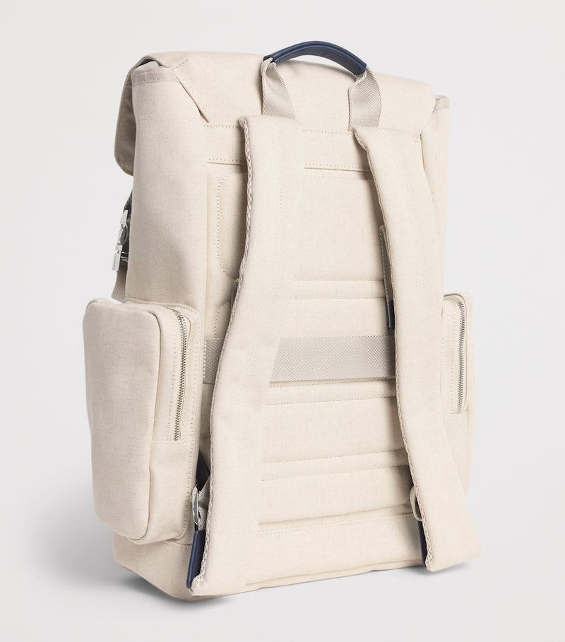 Paul & Shark cotton-blend canvas backpack - British product
