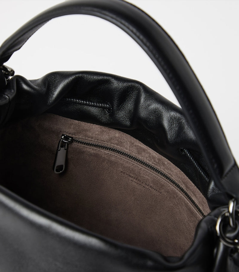 Brunello Cucinelli Mellow medium leather bucket bag, UK version