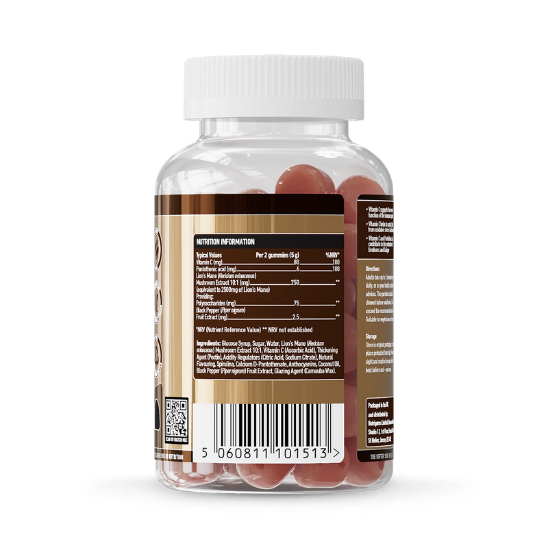 Nutrigums Lion's Mane Complex gummies 60 count, UK version