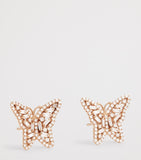 Suzanne Kalan rose gold diamond butterfly stud earrings - British product