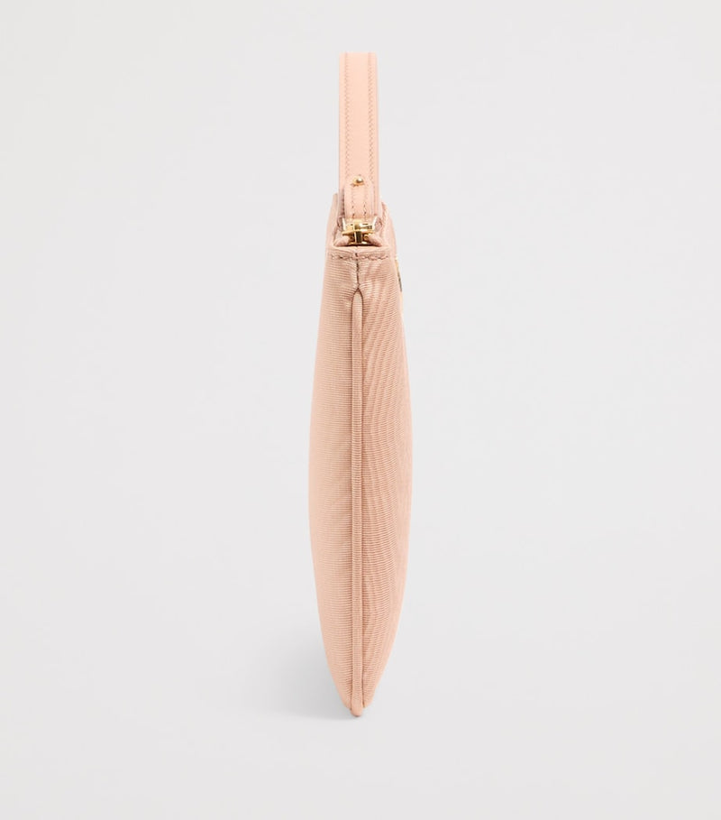 Valentino Garavani small moiré pouch with crystal VLogo, imported from the UK