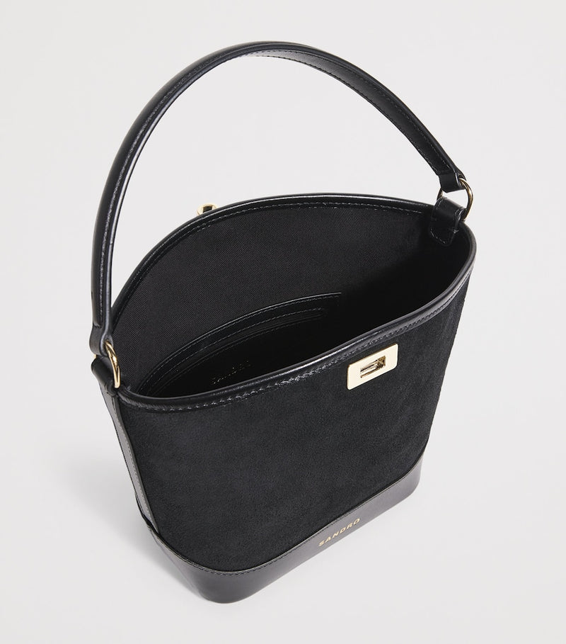 Sandro Paris mini suede bucket bag (British brand)