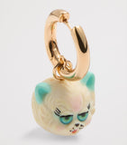 Valentino Garavani Le Chat earring gold-tone hoop, UK version