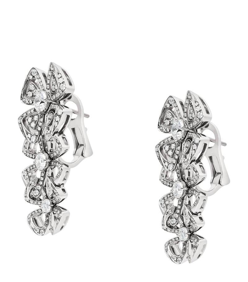 Bvlgari Fiorever pendant earrings with diamonds (British brand)