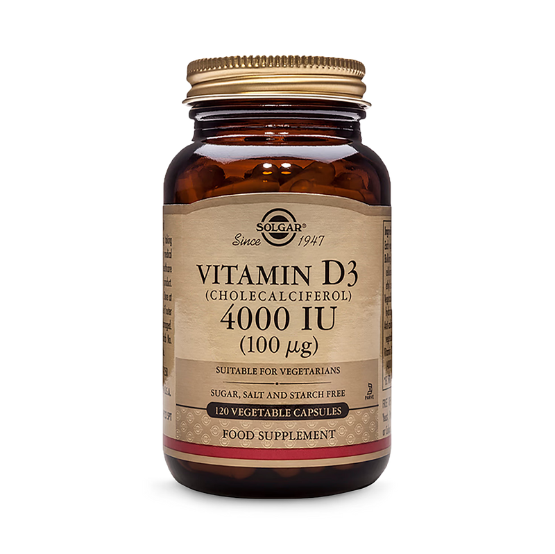 Solgar Vitamin D3 4000IU 120 Vegetable Capsules (British brand)