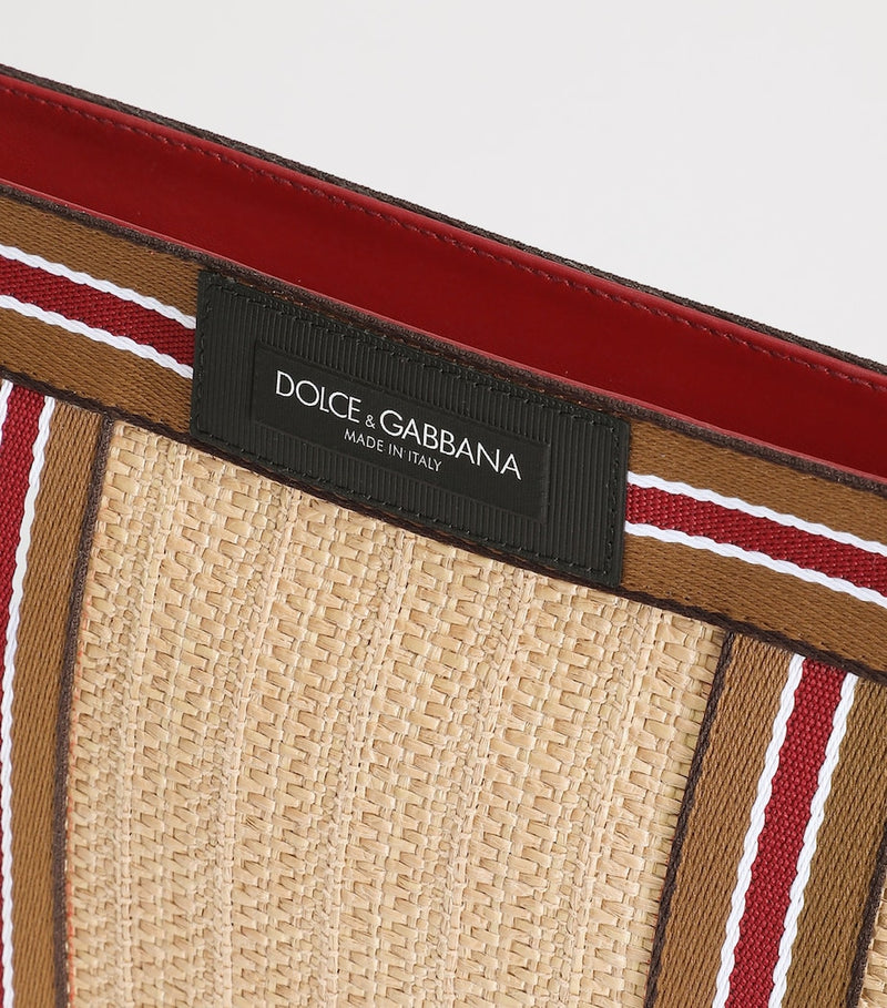 Dolce&Gabbana raffia-effect wash bag, UK version