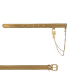 Dolce&Gabbana leather belt with chain padlock key - British product