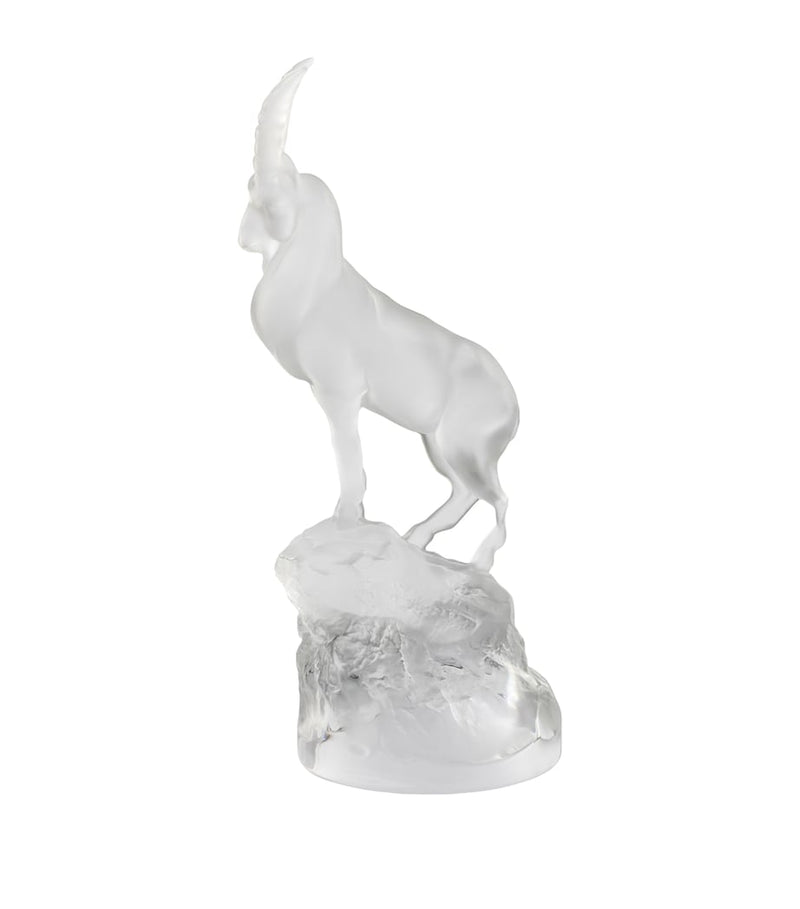Lalique crystal ibex sculpture 33.5cm, UK version