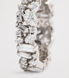 Suzanne Kalan La Fantaisie eternity ring white gold diamond baguette princess cut, UK version