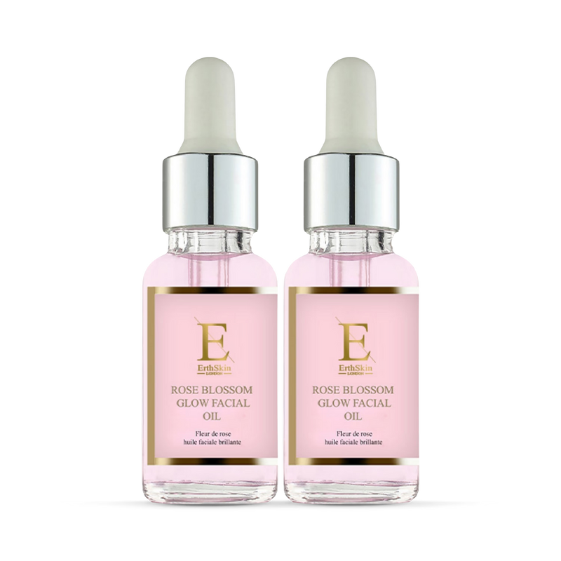 Erth Skin Rose Blossom Facial Oil 2x30ml, imported from the UK