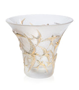 Harrods Lalique Hirondelles Swallow Crystal Vase 29cm- Buy online at McGrocer