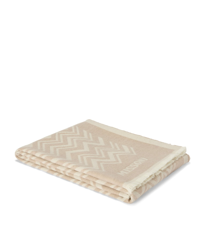 Missoni Home Virgin Wool-Cashmere Cortina throw 144cm x 186cm, UK version