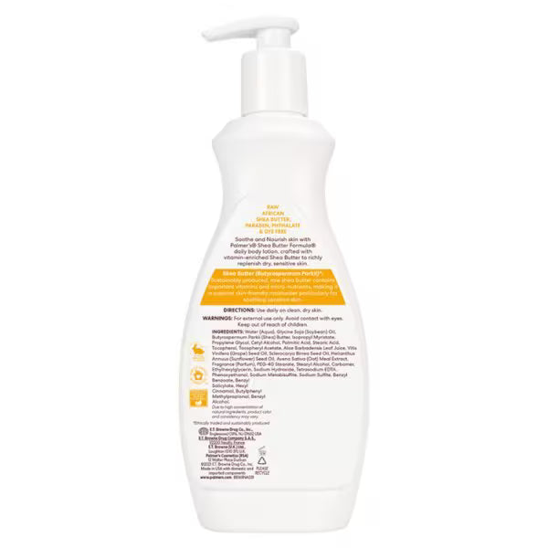 Palmer's Raw Shea Body Lotion 400ml, imported from the UK