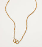 Valentino Garavani VLogo Necklace 18-karat gold-plated, UK version