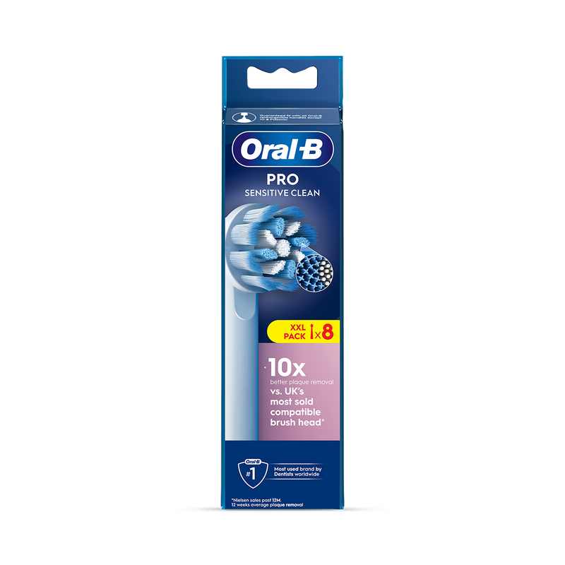 Oral-B Sensitive Clean toothbrush heads 8 counts - British product