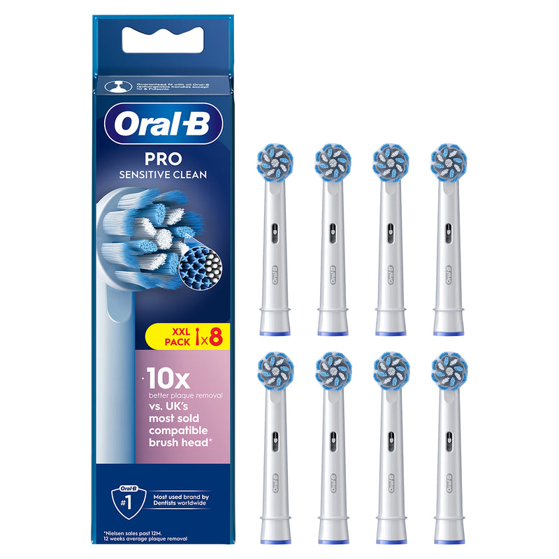 Oral-B Sensitive Clean toothbrush heads 8 counts - British product