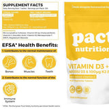 Pact Nutrition Vitamin D3 K2 tablets 4000iu 100mcg 120 count - British product