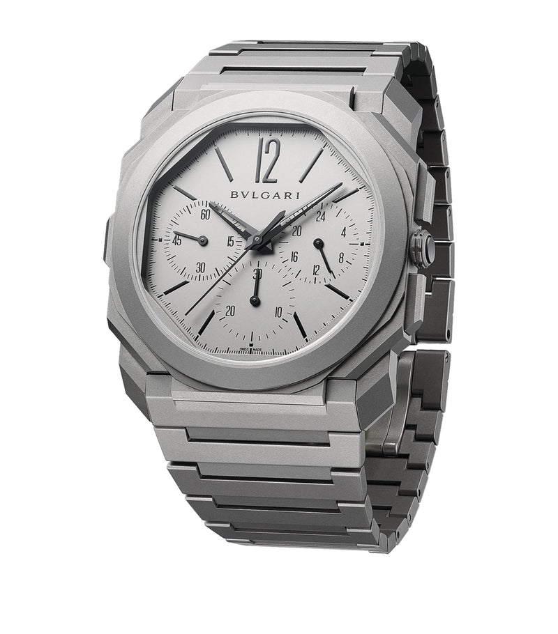 Bvlgari Octo Finissimo automatic chronograph watch 42mm titanium - British product