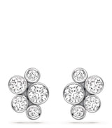 Harrods Boodles Raindance Platinum and Diamond Large Stud Earrings 1.5cm- Buy online at McGrocer