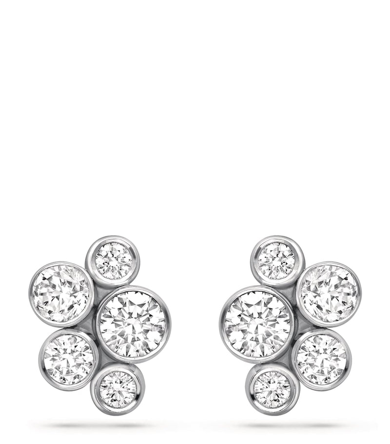 Boodles platinum diamond raindance stud earrings, UK version