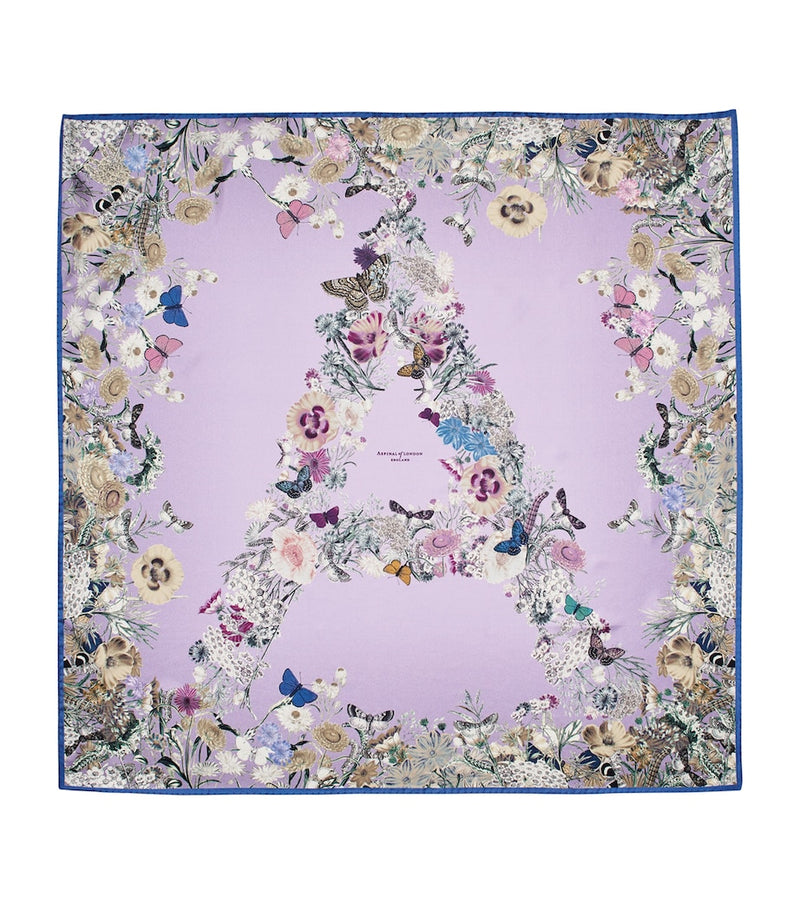 Aspinal of London silk floral print scarf imported from the UK