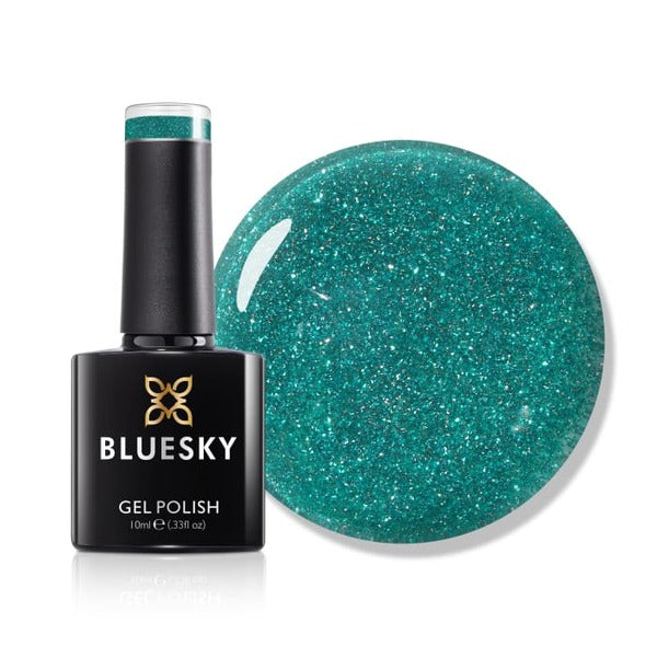 Bluesky Gel Polish Sparkle Neon Blue - British product