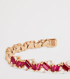 Suzanne Kalan rose gold diamond ruby bangle, imported from the UK